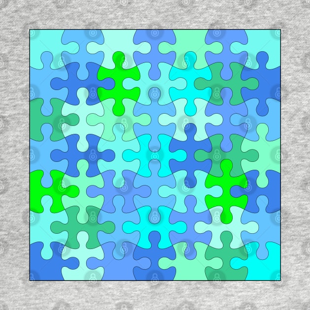 The Blue Jigsaw by Mey Designs